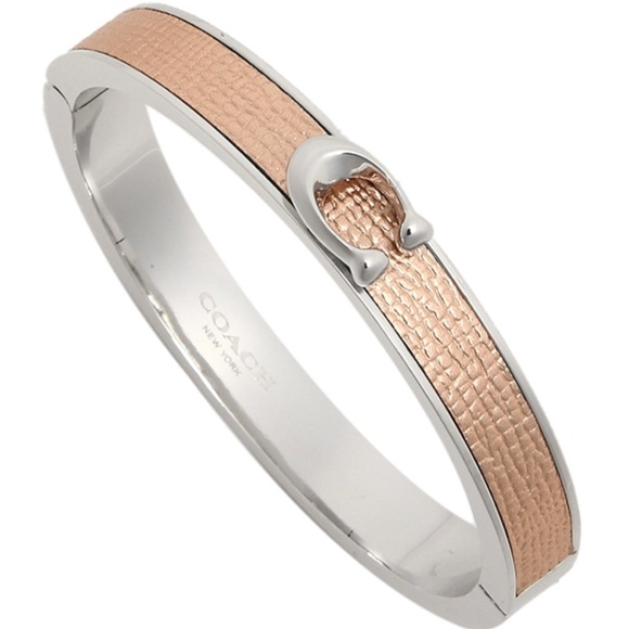 Coach Leather Rose Gold Bangle